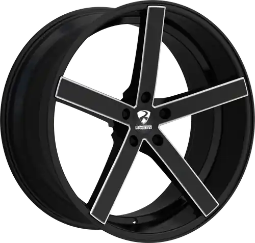 RAVETTI M1 5X120 20x8.5 +38 BLACK AND MILLED Weekend Sale
