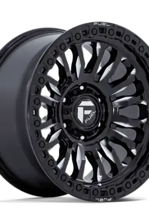 Deal Fuel 1PC FC857 RINCON 5X127 17X9 -12 GLOSS BLACK MILLED