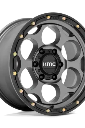 Handmade KMC KM541 DIRTY HARRY 5X127 17X8.5 +18 SATIN GRAY WITH BLACK LIP