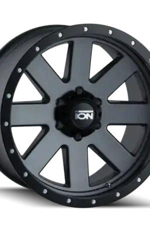 Ion Type 134 5x127 17x8.5+6 Matte Gunmetal/Black Beadlock No Minimum Order