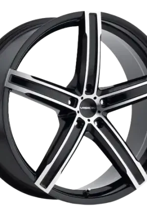 Fresh Stock Vision Street-Designs 469 Boost 5x108 17x7+38 Gloss Black Machined Face