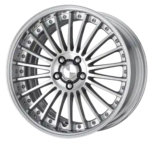 Work Lanvec Lf1 5x100 19x7.5+38 A Disk Machine Silver Polish Genuine