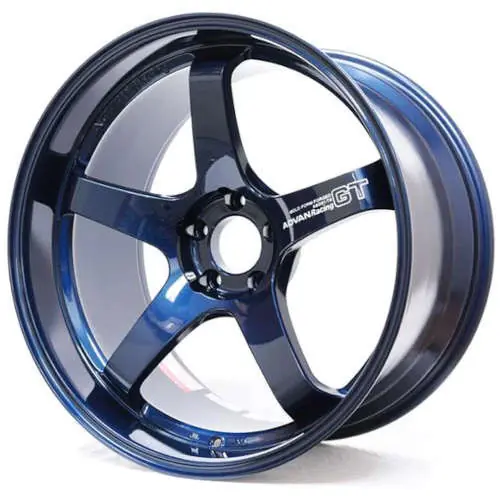 Advan Racing GT PV 5x114.3 21x11.0 +05 RACING TITANIUM BLUE & RING Brand New