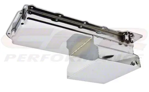 Chevy LS Oil Pan with -10AN Fittings; 7-Quart Capacity; Chrome Markdown