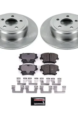 PowerStop OE Replacement Brake Rotor and Pad Kit; Rear Warranty Included