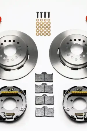 Wilwood Forged Dynalite P/S Park Brake Kit Red Ford 8.8 w/2.5in Offset — PMD Premier Motoring Development Limited Time