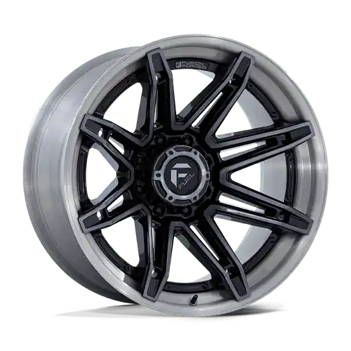 Money Back Guarantee Fuel 1PC FC401 BRAWL 8X170 20x10 -18 GLOSS BLACK WITH BRUSHED GRAY TINT FACE & LIP