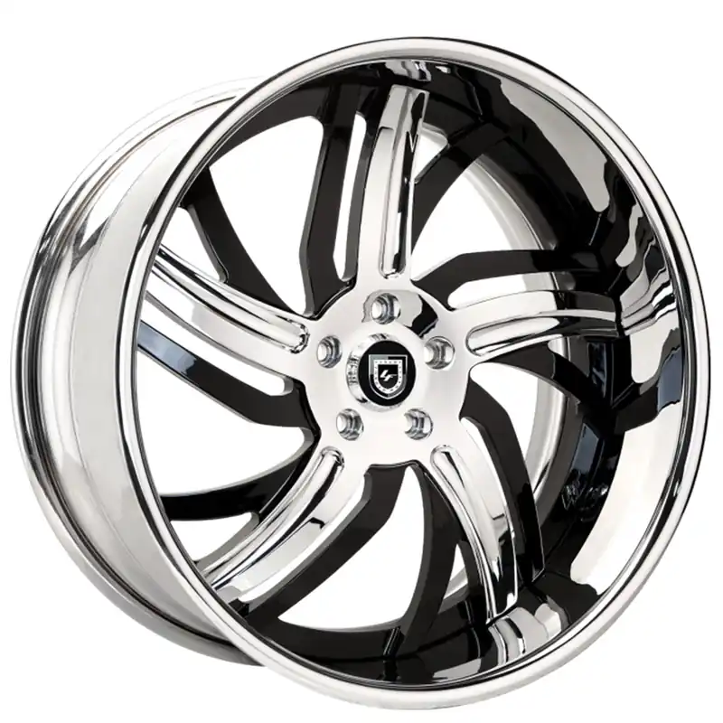Markdown 19" Lexani Forged Wheels LF-724 Chrome with Black Accents Rims