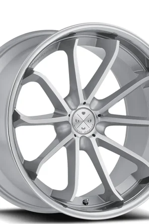 Seasonal Sale 20" Blaque Diamond Wheels BD-23 Silver with Chrome SS Lip Rims