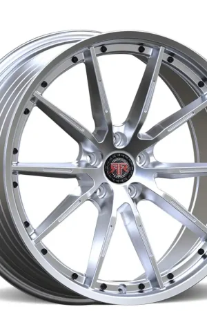 Today Only 20" Revolution Racing Wheels RF1 Matte Silver with Black Rivets Flow Formed Rims
