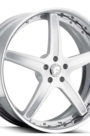 Worldwide Shipping 22" Forgiato Wheels Aggio-B Brushed Silver with Chrome Lip Forged Rims