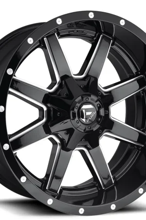 One Day Deal 20" Fuel Wheels D610 Maverick Gloss Black Milled Off-Road Rims