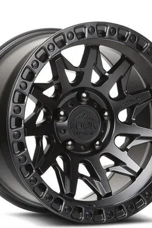 17" Lock Off-Road Wheels Lunatic Matte Black with Matte Black Ring Rims Place Order