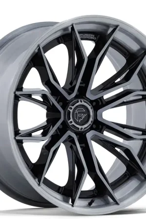 Shop Now 22" Fuel Wheels FC404 Mutiny Gloss Black with Brushed Dark Tint Off-Road Fusion Forged Rims