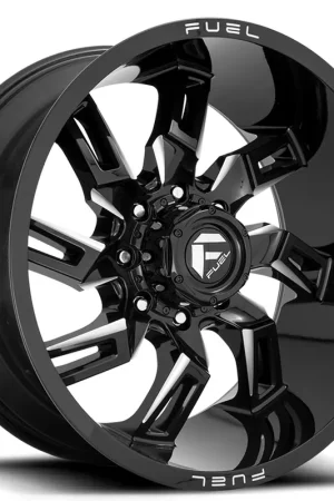 22" Fuel Wheels D747 Lockdown Gloss Black Milled Off-Road Rims Hot Deal