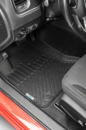 Super Sale TruShield Precision Molded Front and Rear Floor Liners; Black