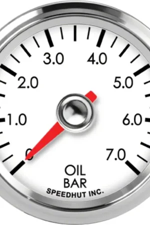 Express Delivery Speedhut Legacy Series 2-1/16-Inch Oil Pressure Gauge; Full Sweep; 0-7.0 BAR