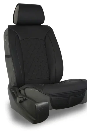 Final Sale Aegis Cover Neoprene Easy Fit Wrap Low Back Bucket Seat Cover; Black/Black