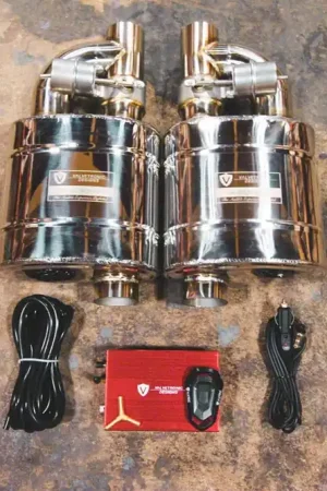 Latest Valvetronic Designs Universal Valved Muffler Kit; 3-Inch; Pair