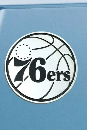 Free Returns Philadelphia 76ers Emblem; Chrome