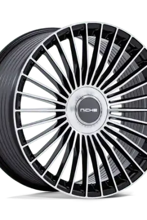 Niche 1PC NC282 SERENE BLANK 20x9 +20 GLOSS BLACK W/ MACHINED FACE Secure Checkout