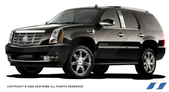 Cadillac Escalade SES Trim Pillar Post - 304 Mirror Shine Stainless Steel - 4PC - P145 Free Shipping