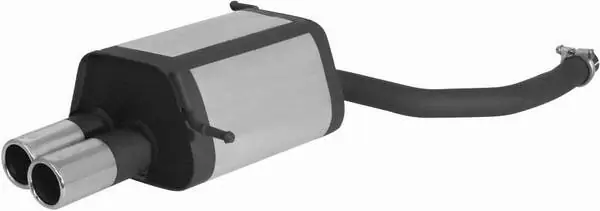 Certified Mercedes-Benz SLK Remus Rear Silencer - Left Side with Dual Exhaust Tips - Round - 505004 0554L