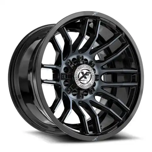 Professional Grade XF Off-Road XF-232 8x165.1/8x180 20x10 -12 Gloss Black & Machined Titanium Double Dark Tint