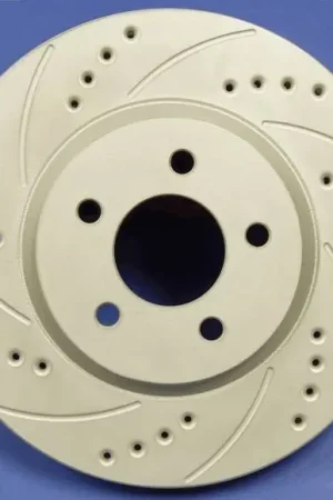 Affordable GMC S15 SP Performance Cross Drilled and Slotted Vented Front Rotors - F55-50