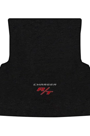 Bulk Order Lloyd Velourtex Trunk Mat with Silver and Red R/T Logo; Black