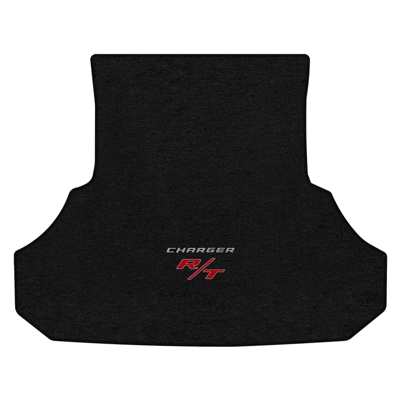 Bulk Order Lloyd Velourtex Trunk Mat with Silver and Red R/T Logo; Black