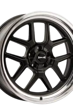 Ridler 610 5x114.3 17x8+0 Matte Black/Polished Lip Reduced Price