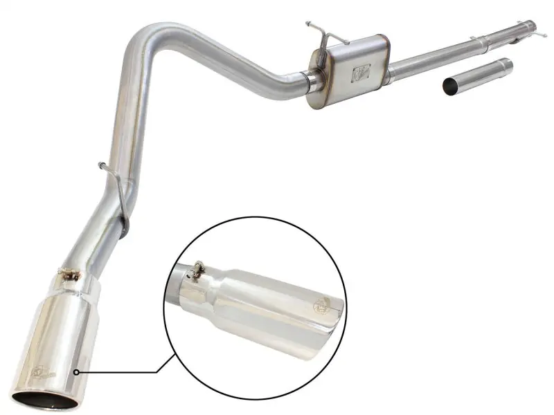 Super Sale aFe MACHForce XP Exhaust 3in-3.5in SS Single Side Ext CB w/ Polish Tip — PMD Premier Motoring Development