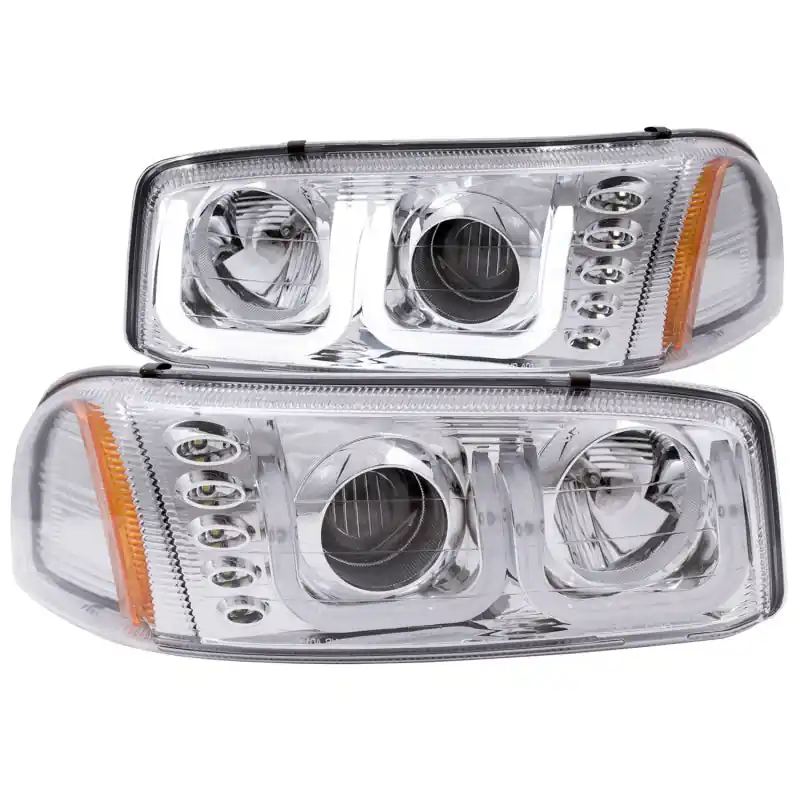 Direct From Factory ANZO 1999-2006 GMC Sierra 1500 Projector Headlights w/ U-Bar Chrome — PMD Premier Motoring Development