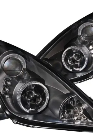 Flash Sale ANZO 2000-2005 Toyota Celica Projector Headlights w/ Halo Black — PMD Premier Motoring Development