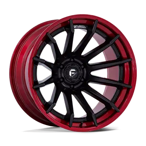 Hot Picks Fuel 1PC FC403 BURN 5X127 20x10 -18 MATTE BLACK WITH CANDY RED LIP
