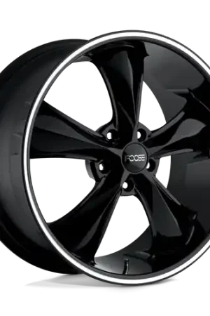 Foose 1PC F104 LEGEND 5X114.3 17X7 +1 GLOSS BLACK MILLED Fan Favorite