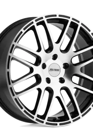 Petrol P6A 5X112 17X7.5 +40 GLOSS BLACK W/ MACHINED CUT FACE Top Rated