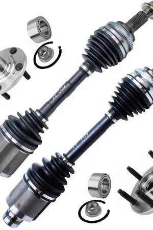 4pc Front CV Axles Wheel Hub and Bearings Kit Top Rated