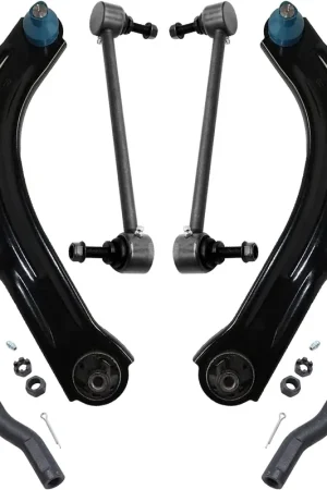 6pc Front Lower Control Arms Outer Tie Rods Sway Bar Links Suspension Kit Grab Now