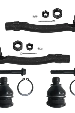 Trusted Brand 4pc Front Outer Tie Rods Lower Ball Joints Suspension Kit