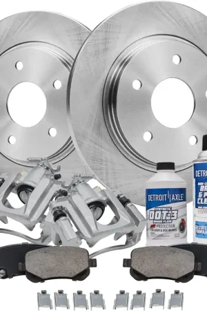 8pc Rear Disc Rotors Calipers Ceramic Brake Pads Kit Direct From Factory