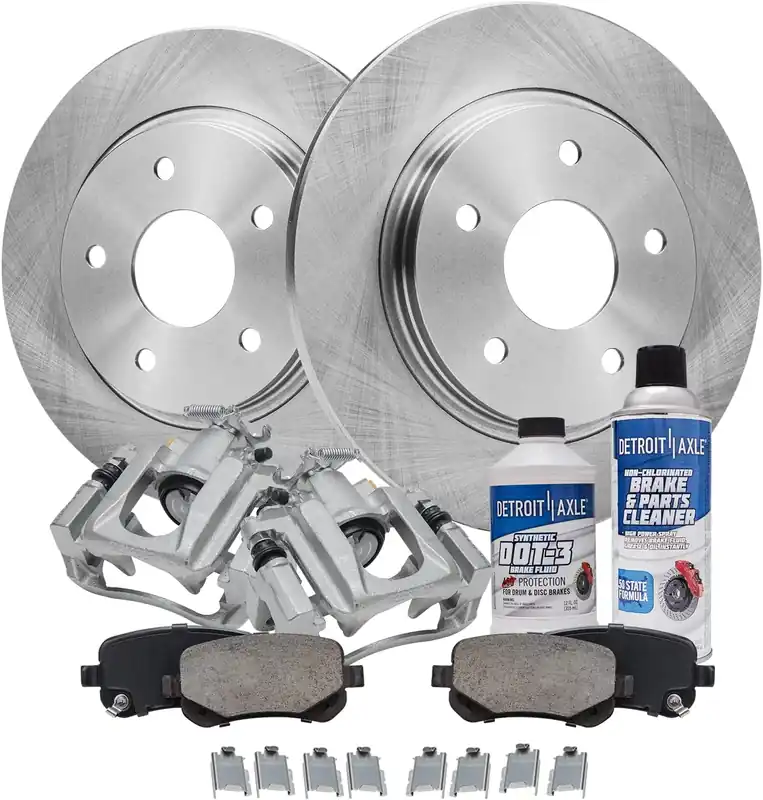8pc Rear Disc Rotors Calipers Ceramic Brake Pads Kit Direct From Factory