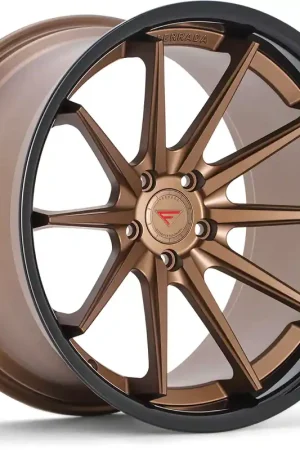 No Minimum Order Ferrada Wheels FR4 Matte Bronze with Gloss Black Lip Wheel; Rear Only; 20x10.5; 20mm Offset