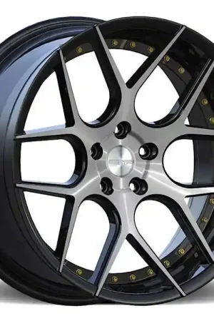 Rennen CSL-4 Black Machined with Gold Bolts Wheel; 20x9; 15mm Offset Weekend Sale