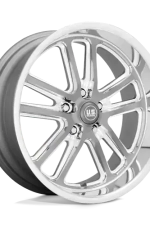 Limited Offer US Mag 1PC U130 BULLET 5X120.65 24X9 +1 TEXTURED GUN METAL WITH MILLED EDGES