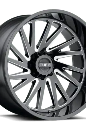 Tuff T2A 6X135 24X14 -72 GLOSS BLACK W/ MILLED SPOKES Latest