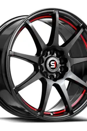 Spec-1 SP-67 5x114.3/5x120 18x8 +38 Gloss Black & Red Line Genuine