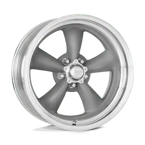 American Racing Vintage VN205 CLASSIC TORQ THRUST II CUSTOM 5X114.3 20X9.5 -24 TORQ THRUST GRAY W/ POLISHED LIP Today Only