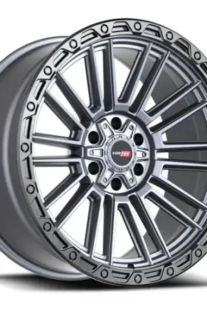 Vortek VRT-604 8x170/8x180 17x9 +0 Matte Titanium With Black Bead Ring Affordable